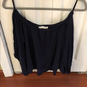 Forever 21 Off The Shoulder Navy Top - NWT
